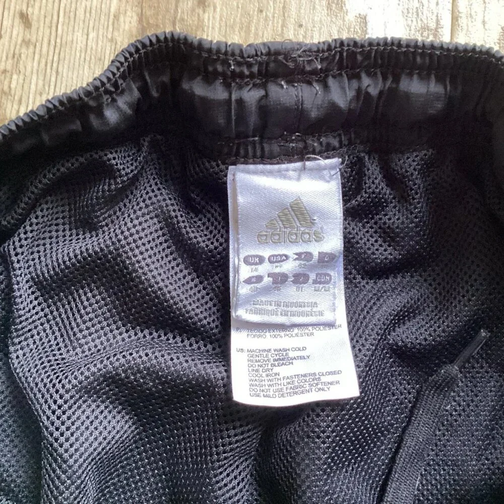 ADIDAS Windbreaker Track Running Pants Black Mesh Lined Men’s Medium - Picture 3 of 6